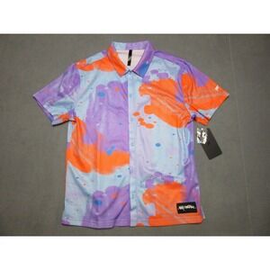Fabletics Shirt Mens Small Multicolor The Rec Button Up 2.0 Crazy for Fabletics